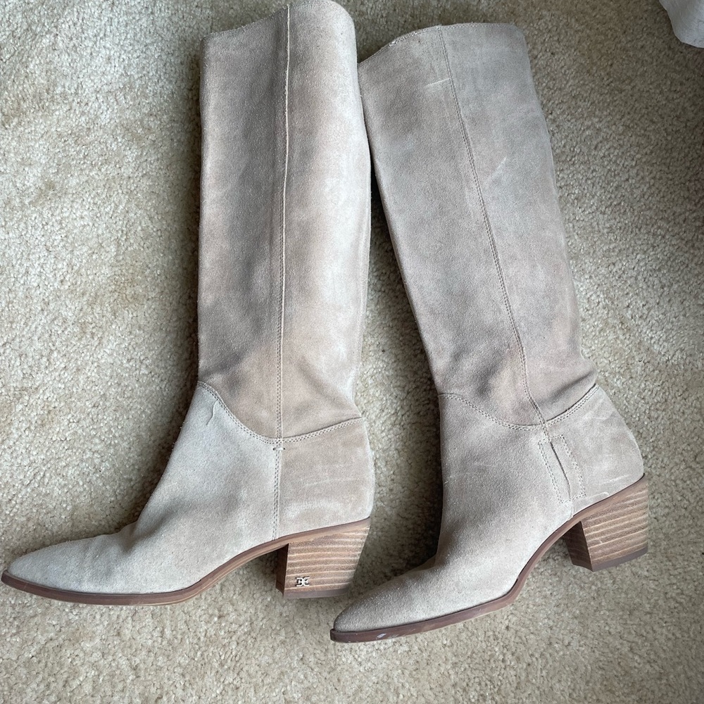 Sam Edelman Rowena Suede Boots, Taupe, 8.5